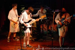 Alex's Hand, Seaprog 2013, Columbia City Theater Main Stage, 30 June, 2013. L-R: Max Steiner, Kellen Mills, Nic Barnes, Gabe Tachell. Photo by D. Davis