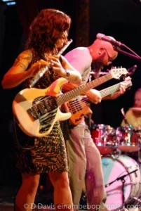 Bone Cave Ballet, Seaprog 2013, Columbia City Theater Main Stage, 29 June, 2013. L-R: Jacqui Gilroy, Ezekiel Lords, Kelly Mynes. Photo by D.Davis