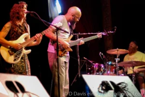 Bone Cave Ballet, Seaprog 2013, Columbia City Theater Main Stage, 29 June, 2013. L-R: Jacqui Gilroy, Ezekiel Lords, Kelly Mynes. Photo by D.Davis
