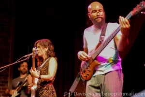 Bone Cave Ballet, Seaprog 2013, Columbia City Theater Main Stage, 29 June, 2013. L-R: Jeff Blancato, Jacqui Gilroy, Ezekiel Lords. Photo by D.Davis