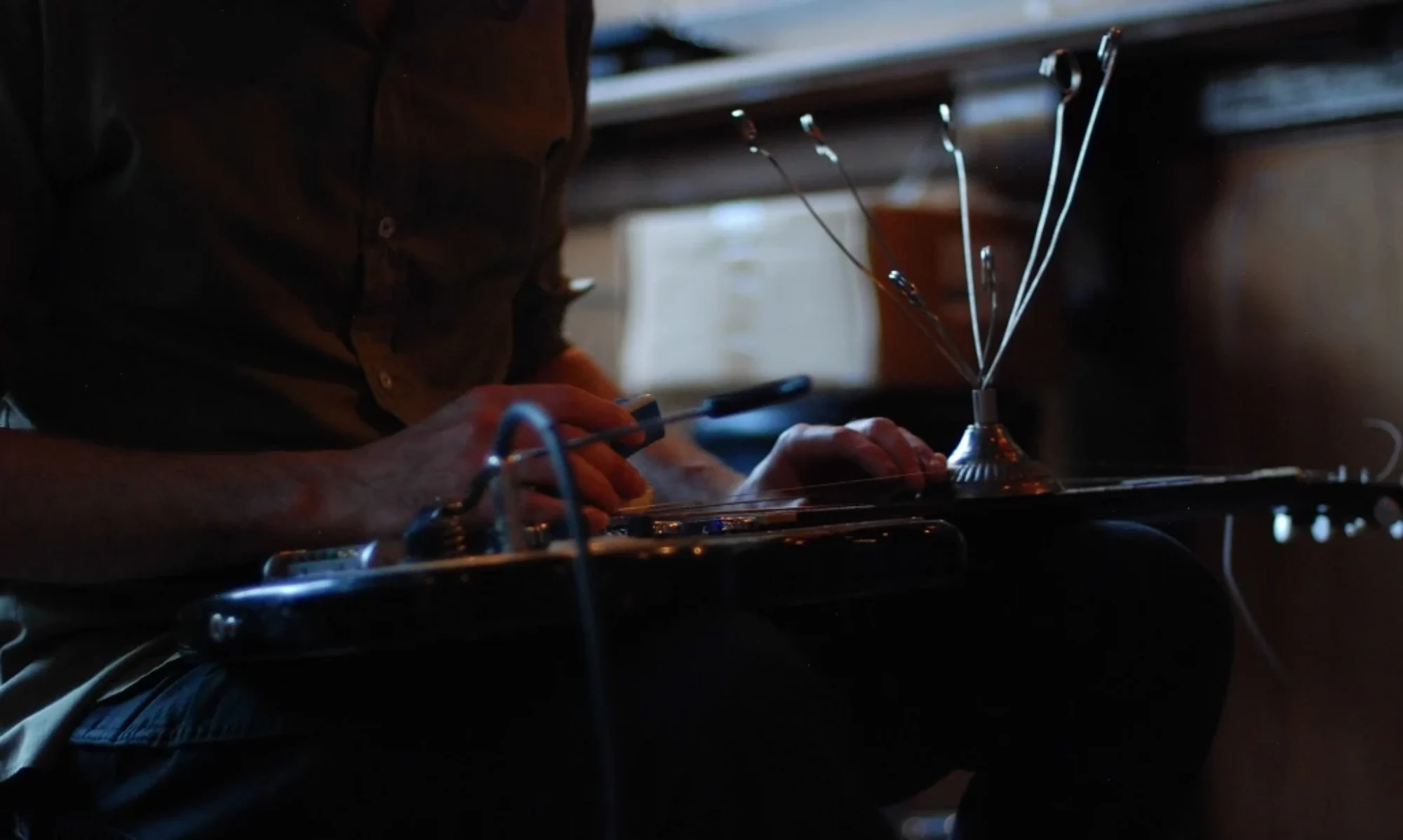 Bill Horist, Seaprog 2013, Columbia City Theater Front Room, 30 June, 2013. Bill Horist. Photo by D.Davis