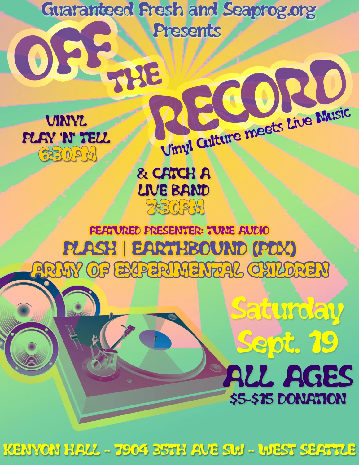 Off the Record 9/19 event poster
